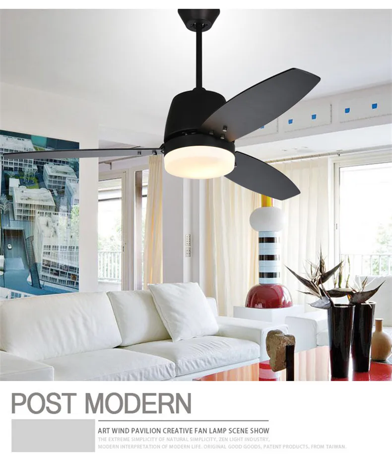 Nordic простой потолочный вентилятор современный вентилятор свет гостиная столовая американский вентилятор свет японский стиль вентилятор лампа