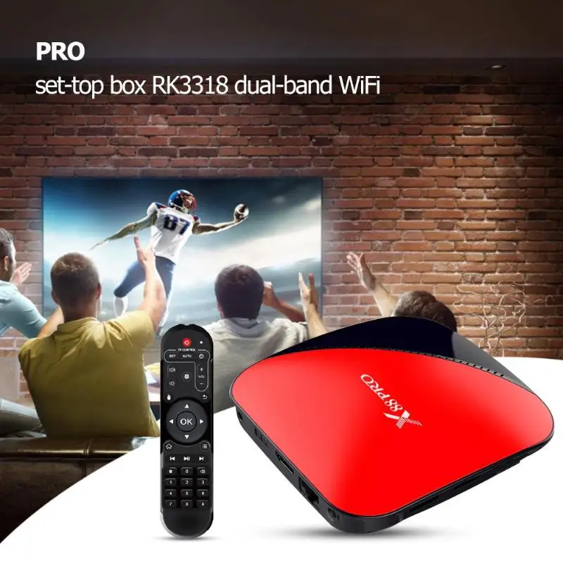 X88 PRO Smart tv BOX Android 9,0 GB Rockchip 4 GB 64 RK3318 4 + 32 GB телеприставка 2,4/5G Wifi 4 K HD ТВ приемник медиапроигрыватель