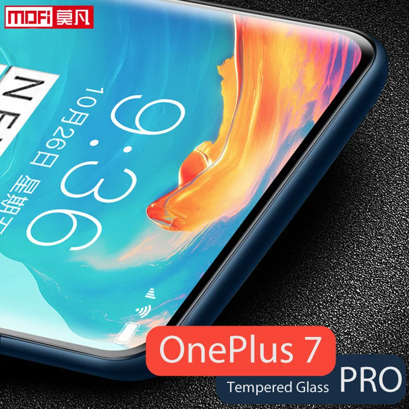 

Защита экрана для oneplus 7pro закаленное стекло 3D полное покрытие изогнутая поверхность пленка mofi OnePlus 7Pro 1 + 7 Передняя защитная 9H HD