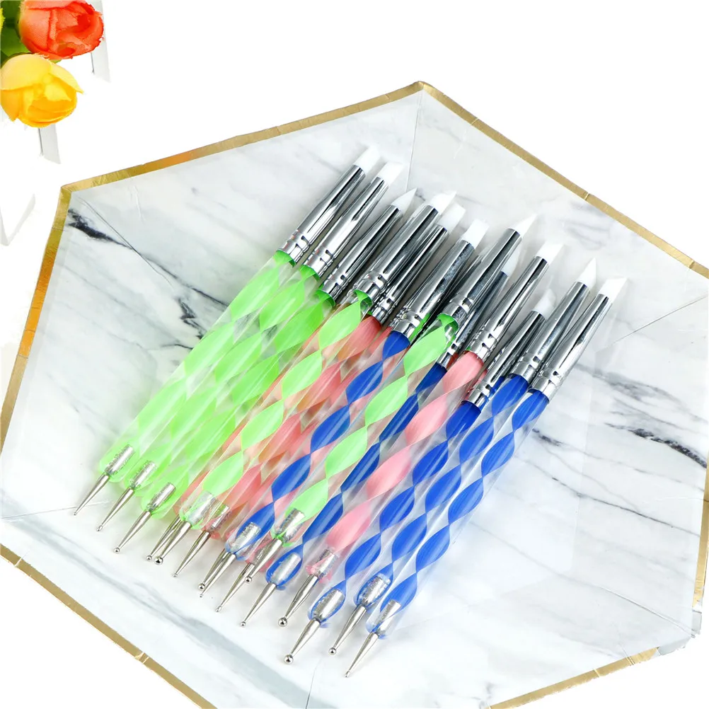 

5 Pcs 2 Way Pottery Clay Ball Styluses Tools Polymer Modeling Clay Sculpture Tool Nail Art Tools Shapers Dotting Tool