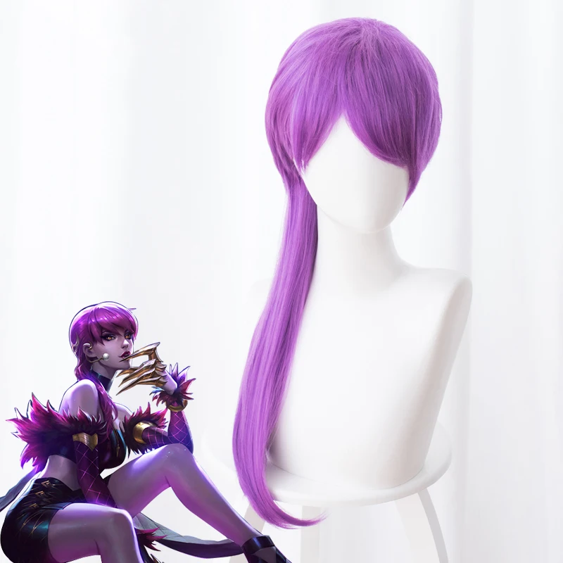 LOL KDA Косплей Evelynn парик косплей костюм K/DA группа Длинные вечерние парики на