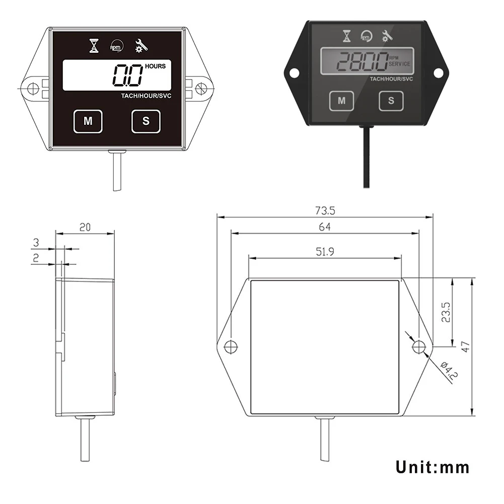 Temporizador de Hora para Motocicleta Temporizador de Velocidade com Display Acessório para Moto Universal Novo Atv Lcd 2020 4 Cheap Instrumentos