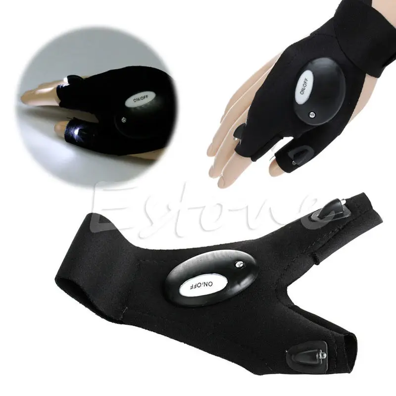 

1PC Waterproof Glove Right Hand LED Light Flashlight Fish Fishing Night Tool