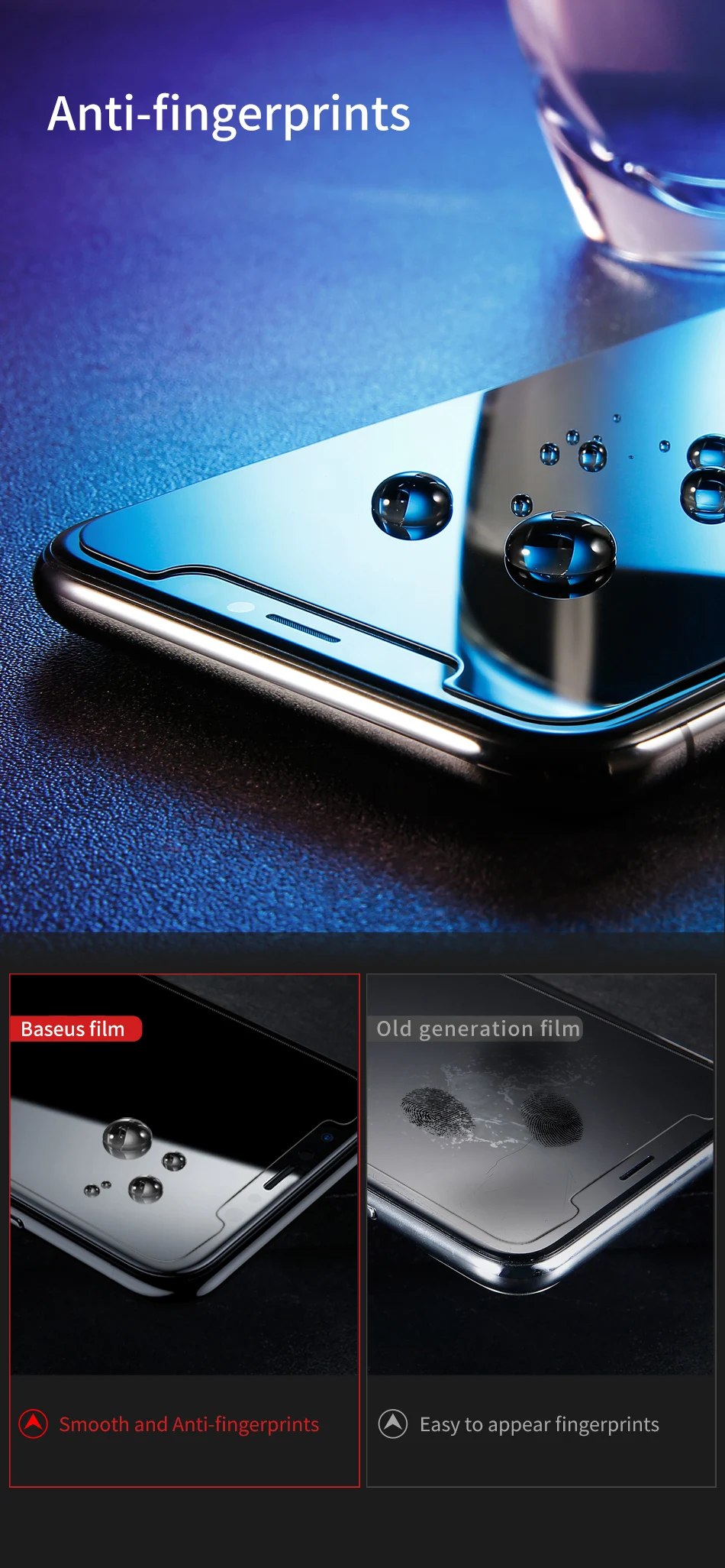Baseus 0,3 мм закаленное стекло для защиты экрана от конфиденциальности для iPhone 8 7 Plus 3D защитное закаленное стекло для iPhone 7 8 Стекло