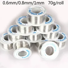 1 рулон 63A высокой чистоты активным припой для пайки провода 0.8 мм 1 мм 0.6 мм толщиной 70 г в рулоне провод