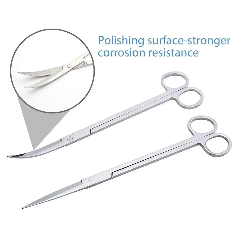 3/5Pcs Aquarium Tools Kit Aquascaping Tank Aquatic Plant Tweezers Scissors Stainless Steel Tool