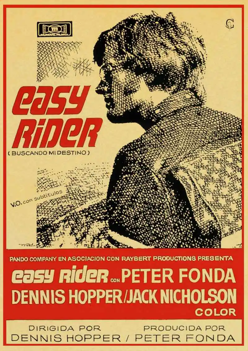 Фильм Easy Rider Плакат Украшение дома крафт-бумага Ретро плакат мотоцикл рисунок core наклейки на стену