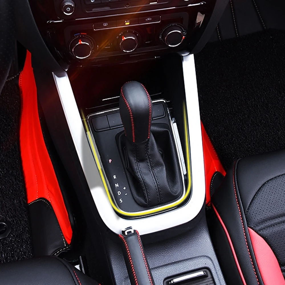 Car stainless steel gear panel decoration sticker cover auto