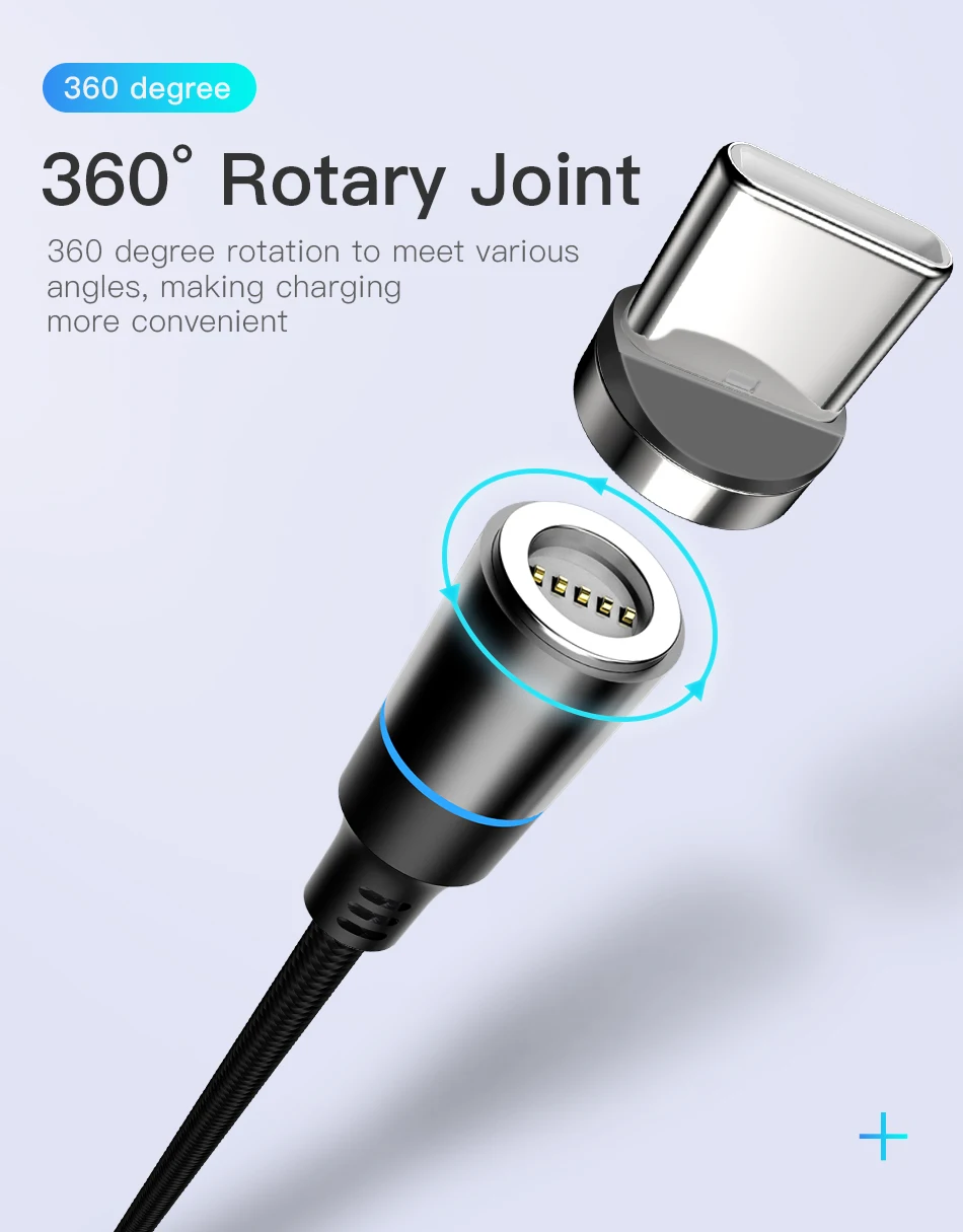 !ACCEZZ 3A Magnetic Cable Fast Charging Data Sync Micro USB Type C Charge Cable For iPhone X XS MAX XR Samsung Xiaomi Redmi Cord (5)
