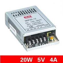 Супер тонкий 20 W DC5V/4A импульсного источника питания MSF-20-5