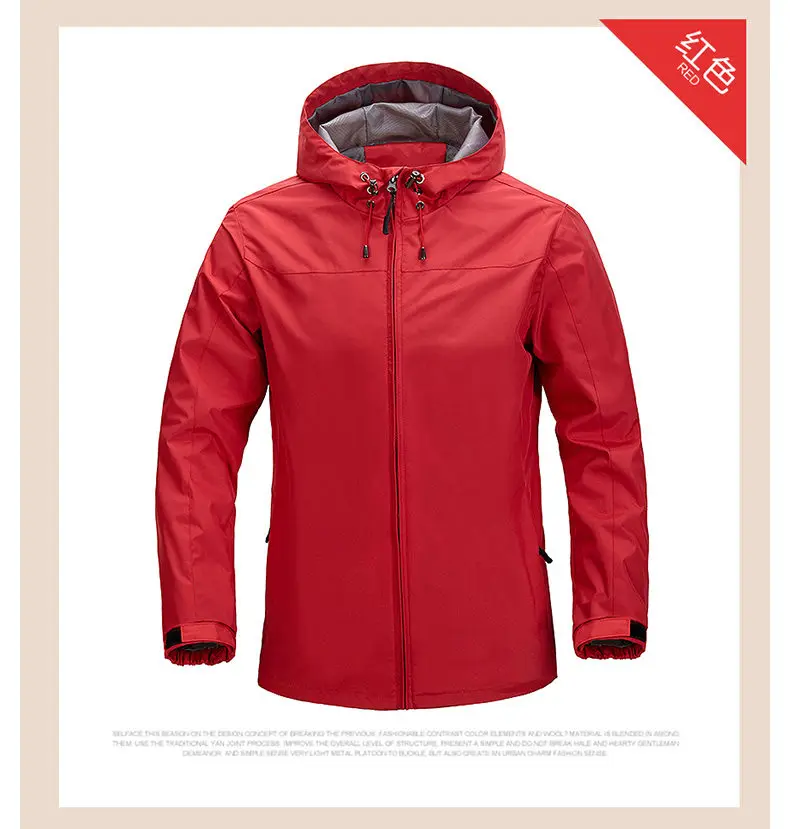 Spring Jacket Men 2019 Windbrear Jacket Male Coats Hooded Mens Jacket Brand Sports Windproof Waterproof Outwear Zipper Pockets S 21