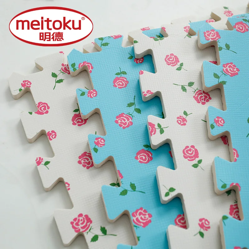 Meitoku Детские EVA пены игровой коврик пазл/9 шт. Роза Блокировка напольные плитки