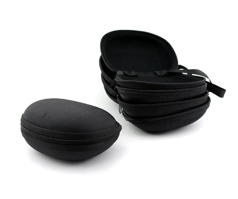 

10Pcs/Lot New Black Folding Reading Glasses Sunglasses Case Portable Lanyard Zipper Glasses Boxes Storage Box