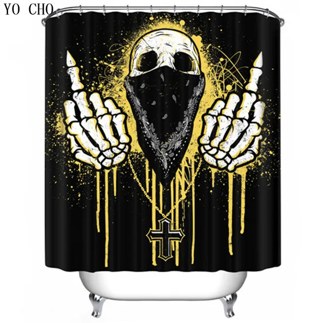 3d halloween shower curtain nightmare before christmas modern unique waterproof bathroom fabric cat skull bath curtain - Nightmare Before Christmas Bathroom 3d halloween shower curtain nightmare before christmas modern unique waterproof bathroom fabric cat skull bath curtain - Nightmare Before Christmas Bathroom