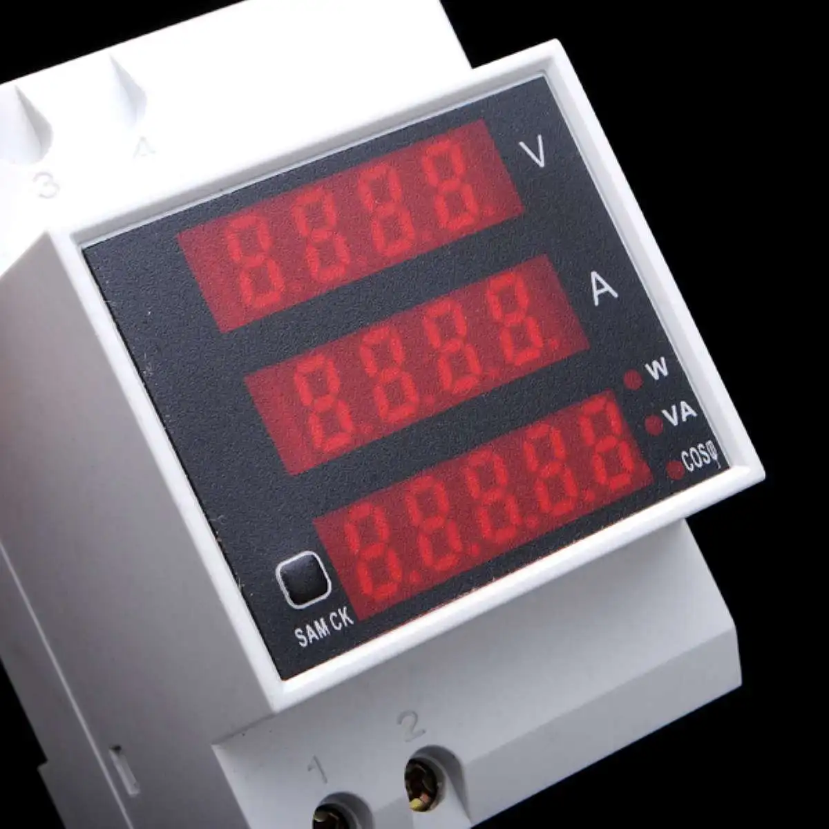 

D52-2048 Din Rail LED current Meter Active Power Factor Energy meter AC Voltmeter Ammeter Multifunction Digital Meter