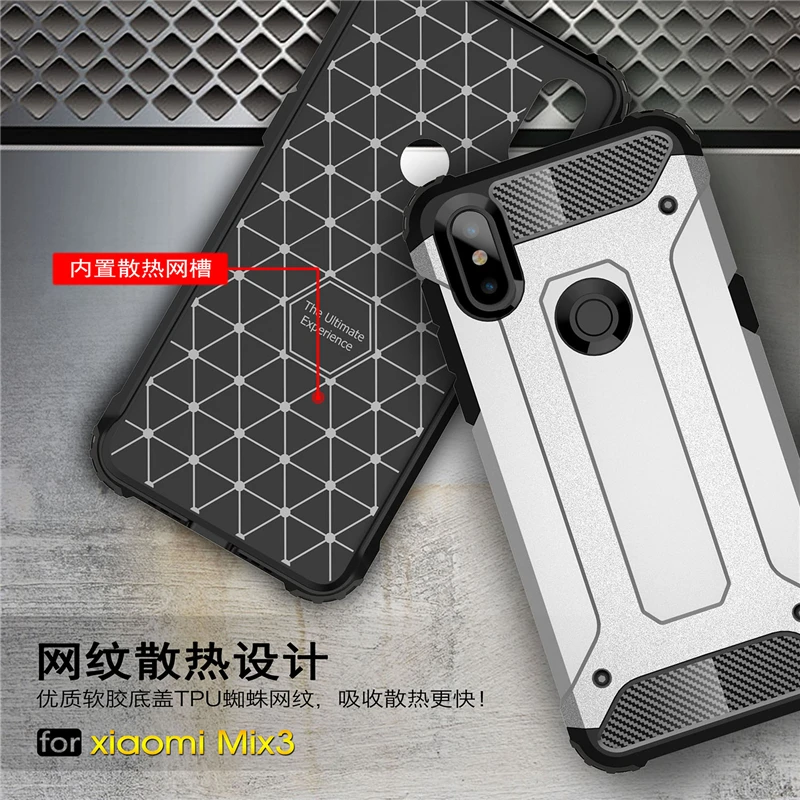 Phone Cases For Xiaomi Mi Mix 3 Case On Mi Mix 3 6.39" Full Wrapped Heavy Hybrid PC+TPU Cover For Xiaomi Mi Mix 3/Mi Mix 3 Cover