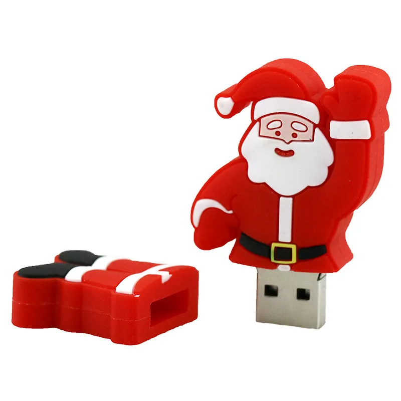 USB флеш-накопитель 128 ГБ, флеш-накопитель, мультяшный снеговик, Рождественская елка, подарки, 4 ГБ, 8 ГБ, 16 ГБ, 32 ГБ, 64 ГБ, Санта-Клаус, флешка