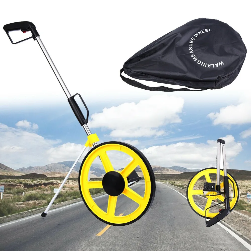 

(Ship from EU) Foldable Distance Measuring Wheel with Stand Bag Surveyors Builders Road Land Builders High precision