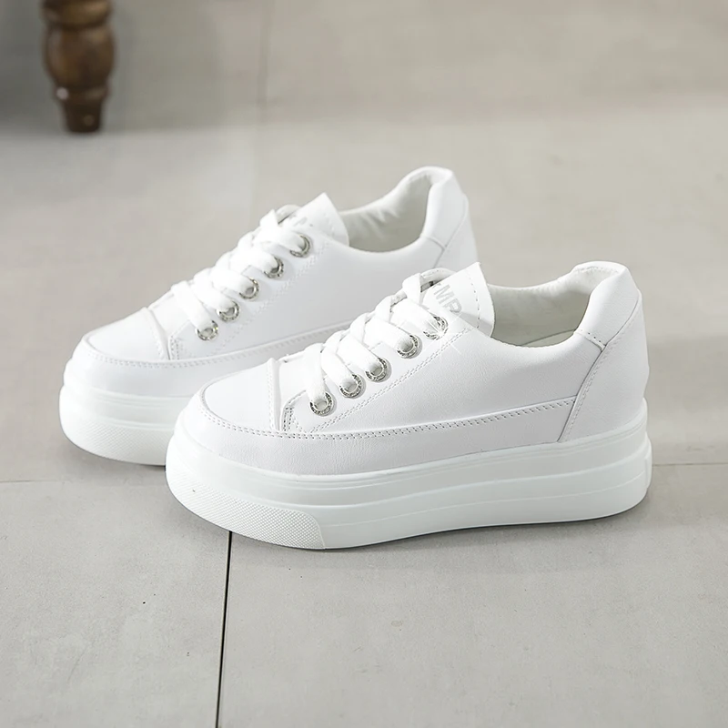 2021 Platform Sneakers New Spring Women Shoes For Woman Casual Shoes Wild Platform Heels Female Leisure Women White Sneakers