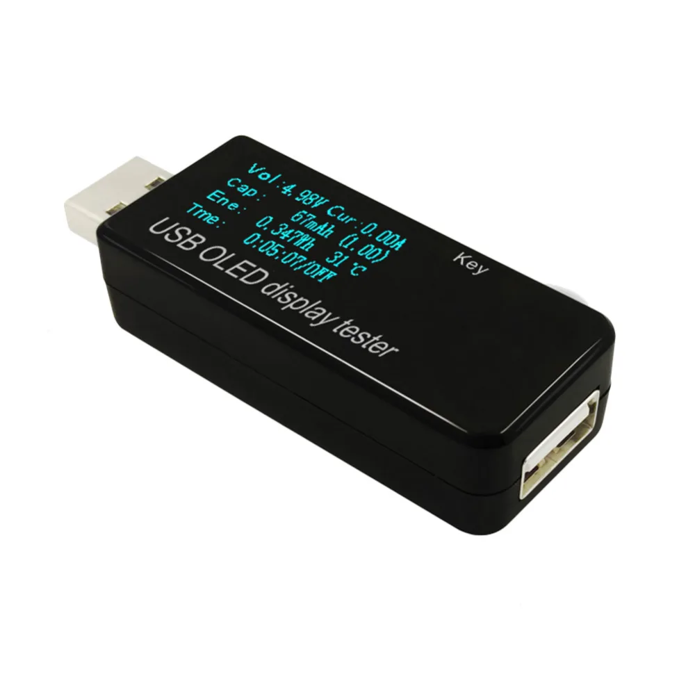 OLED USB Тестер Вольтметр постоянного тока Напряжение тока 128x64 м внешний аккумулятор Емкость батареи монитор qc2.0 телефон зарядное устройство детектор