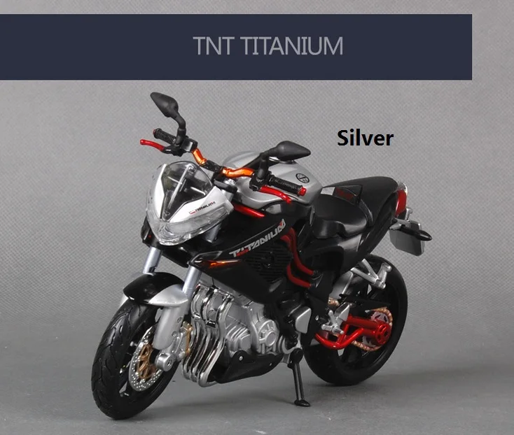 Коллекционная мото модель 1:12 Maisto Benelli TNT Титан серебро/серый мотоцикл литье под