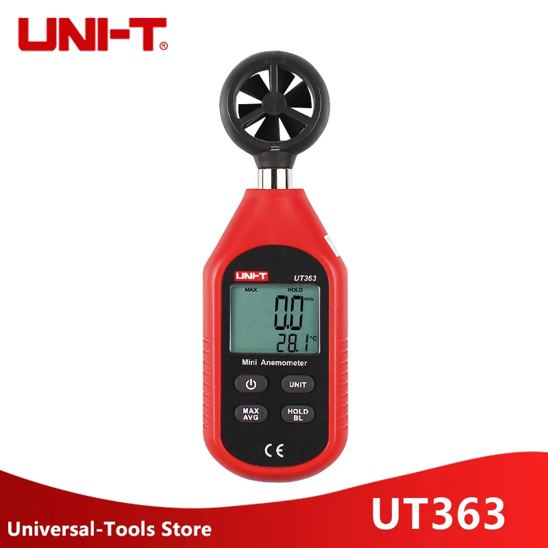 

UNI-T UT363 Mini Digital Anemometer Anemometer Temperature Tester Diagnostic Tool Digital Display Detector