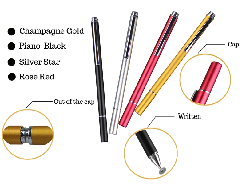 Plate style stylus pen with cap -01