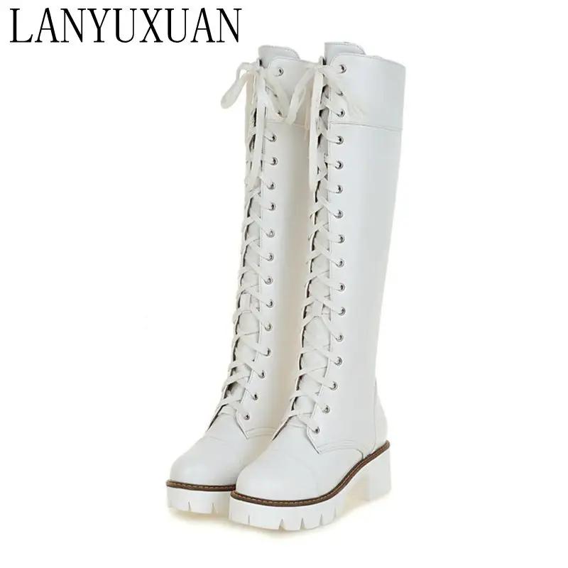 

2017 Winter Boots Big Size 34-43 Over The Knee Boots For Women Sexy High Heels Long Winter Shoes Round Toe Platform Knight 818-7
