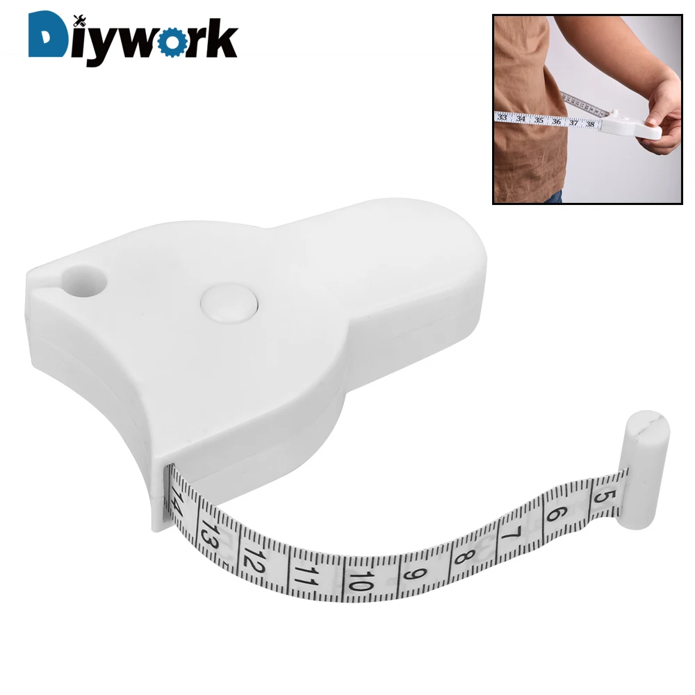 

DIYWORK 150cm Retractable Ruler Body Fat Weight Loss Measure Gauging Tool For Fitness Accurate Tool Caliper Measuring Tape