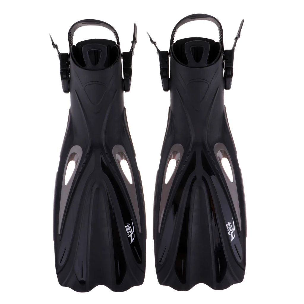 2019 MagiDeal Snorkeling Fins Scuba Diving Fins Adjustable Adult Swim Speed Fins Adjustable Fins Diving Fins Flippers