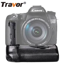 Travor Вертикальная Батарейная ручка для камеры Canon 70D 80D DSLR как BG-E14 работает с LP-E6 батареей