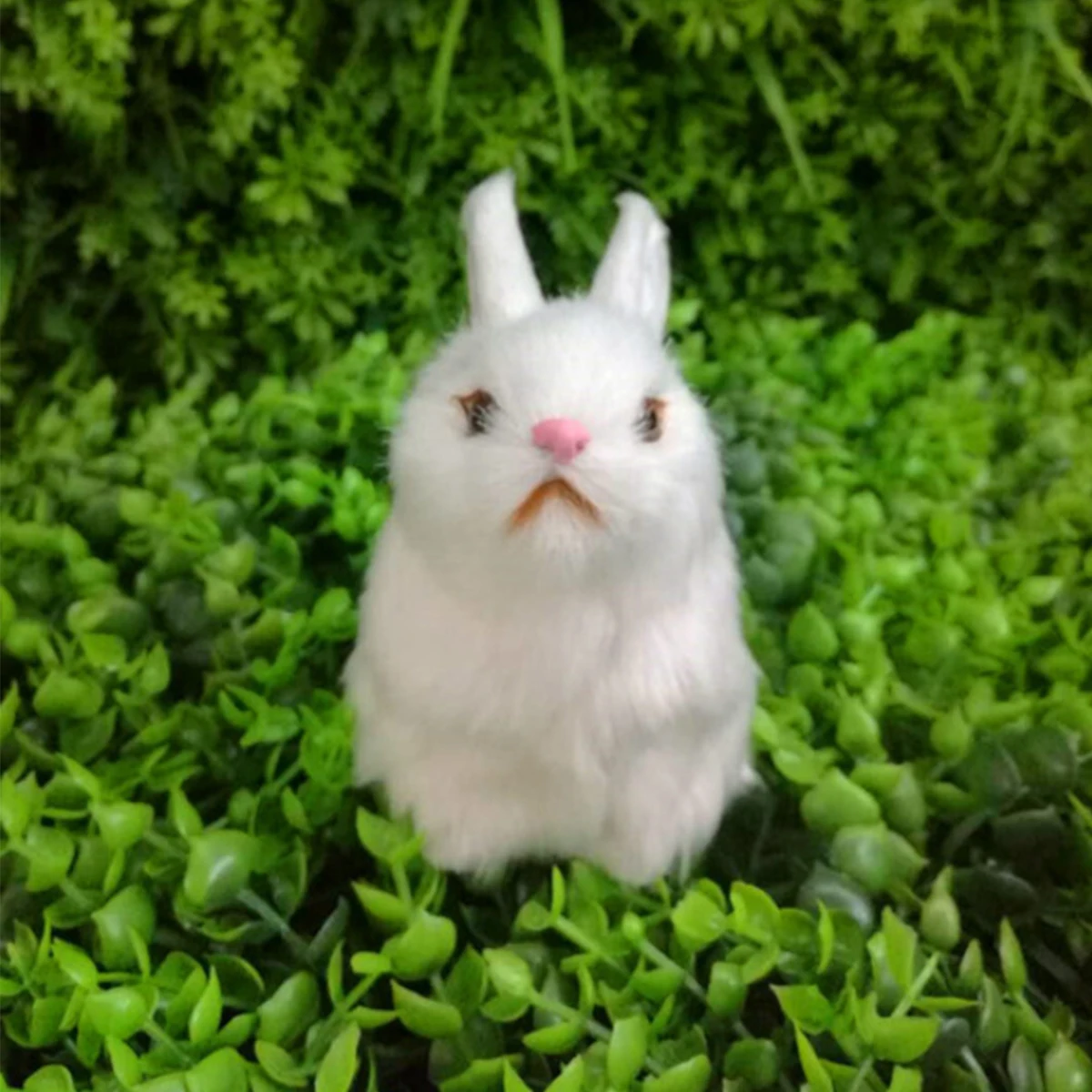 11 см мини реалистичные милые белые плюшевые кролики мех реалистичные животные Пасхальный кролик Моделирование Кролик игрушка модель подарок на день рождения