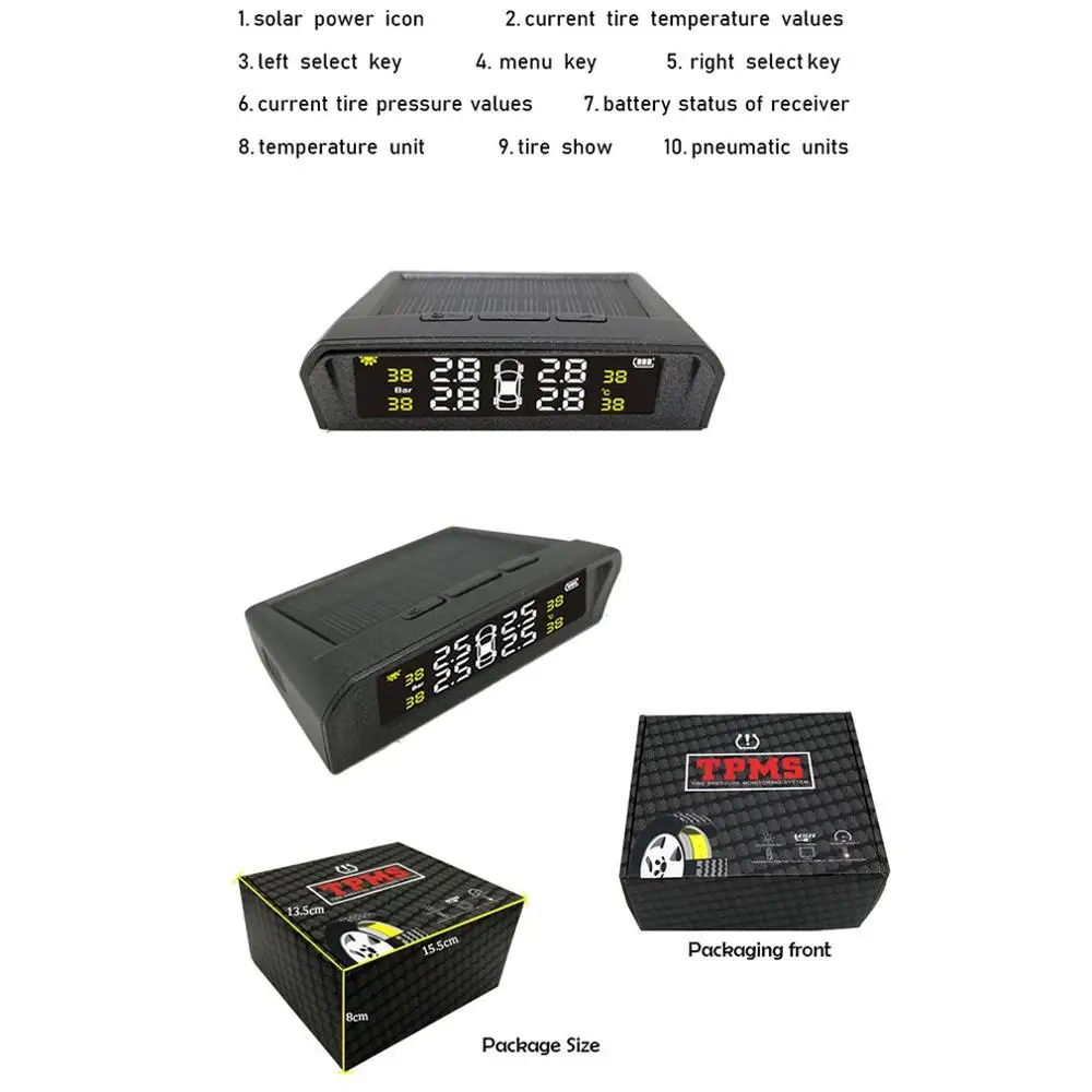 

Bx-10 Solar Tire Pressure Monitoring System Tpms Tire Pressure Sensing System Tire Pressure Monitoring Internal