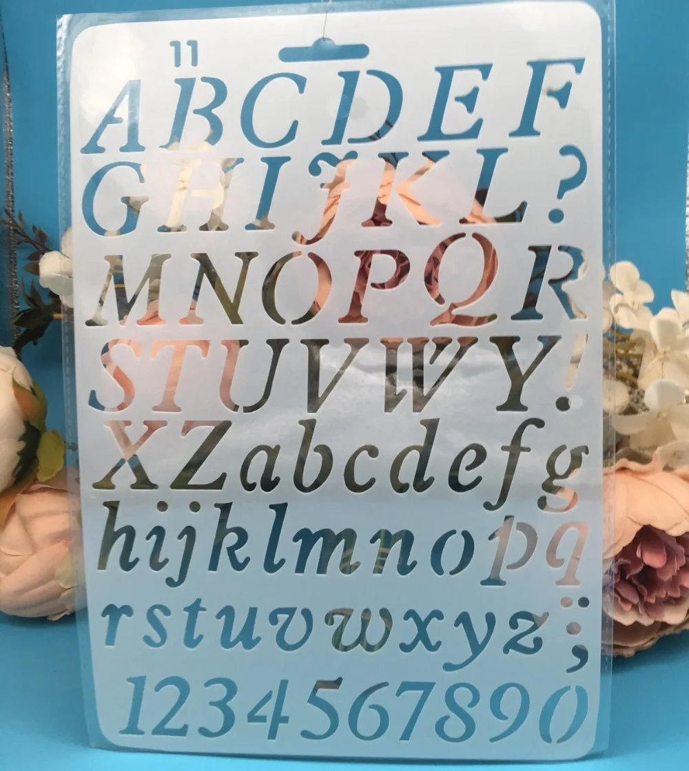 

27cm New Alphatbet Letters DIY Craft Layering Stencils Painting Scrapbooking Stamping Embossing Album Paper Card Template