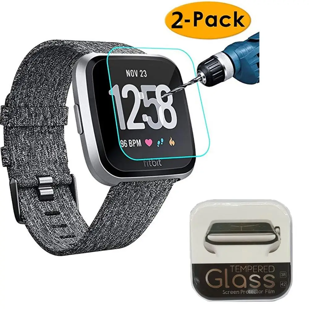 

2pcs For Fitbit Versa / versa lite Tempered Glass Screen Protector Protective Film Guard Anti Explosion Anti-shatter