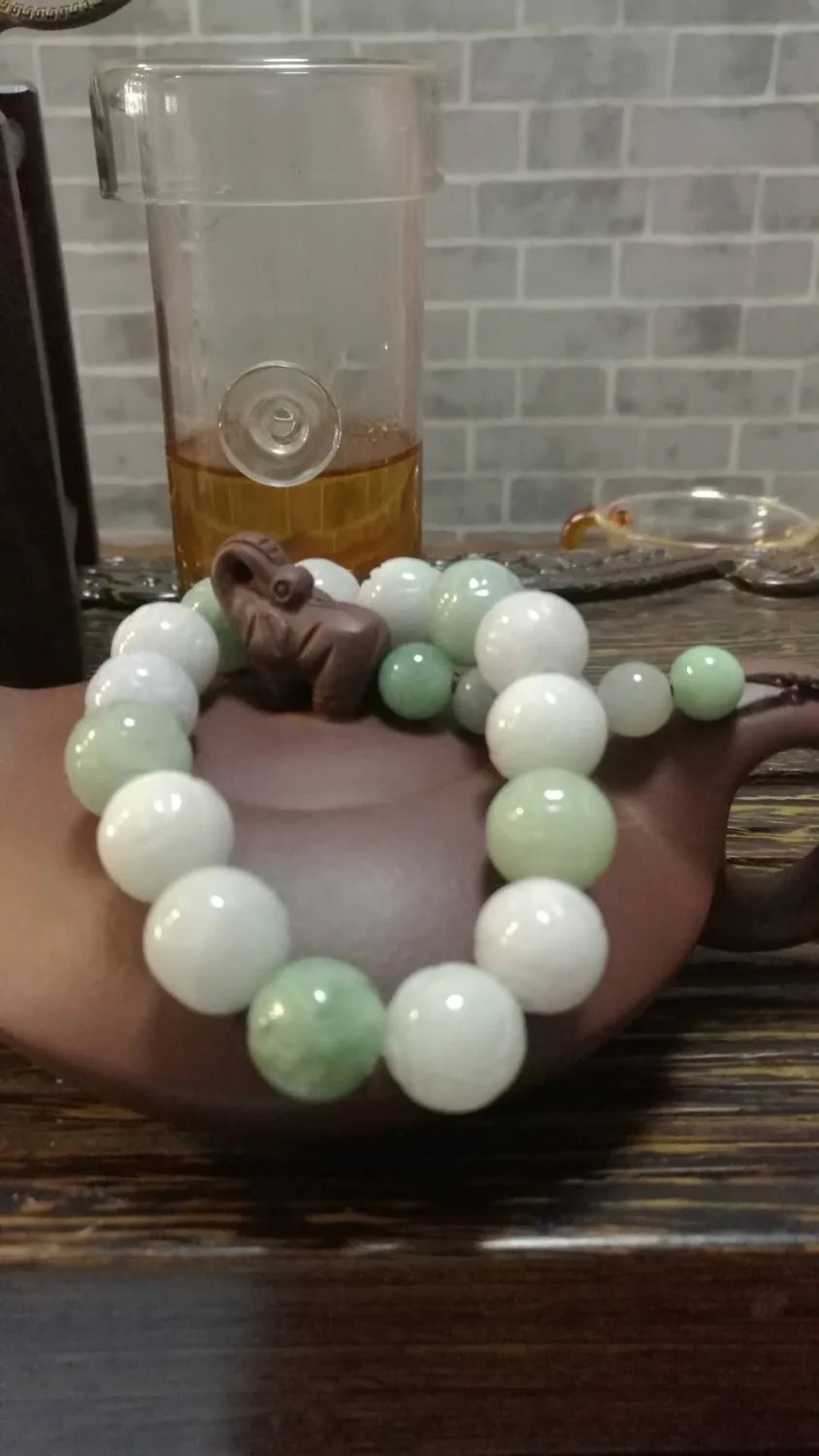 Король нефрита! Браслет из натурального жадеита Мьянма|fine jewelry|king braceletking man |