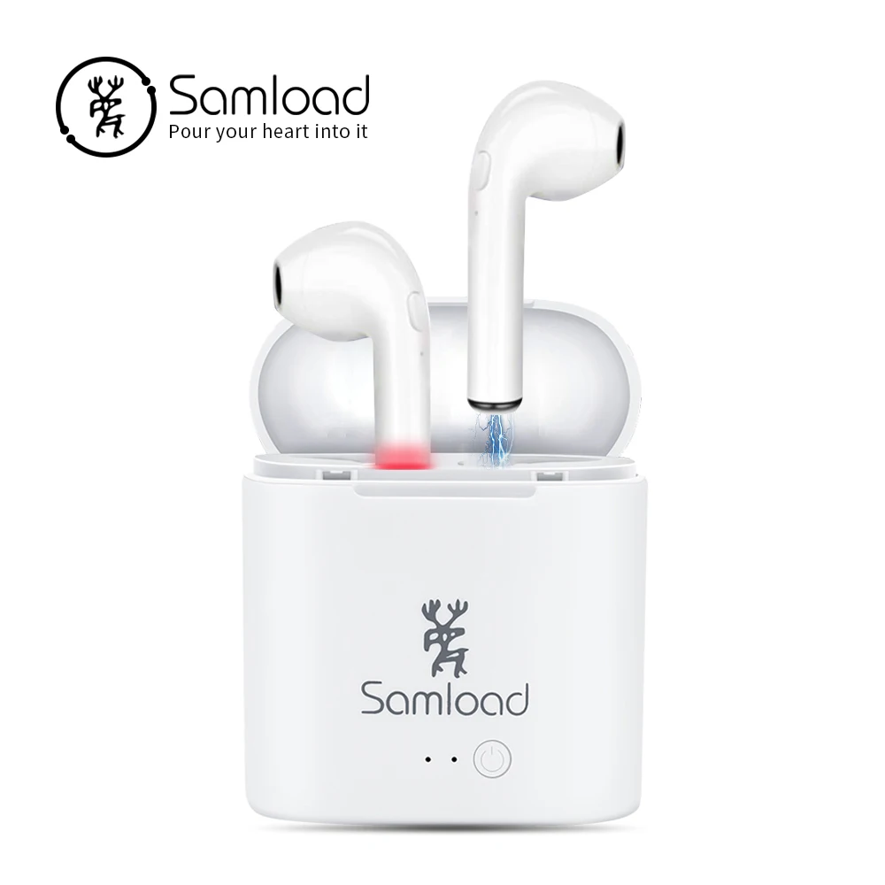 

Samload Wireless Bluetooth Headphones sport Earphone In-Ear I7 TWS Twins Stereo Earbuds Mic For Apple Earphons iPhone 7 8 Xiaomi