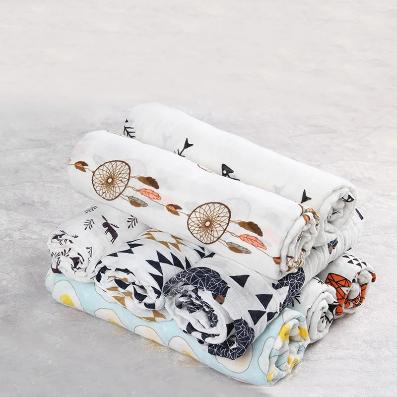 

Muslin Baby Swaddle Cotton Blankets Newborn Photography Props Basket Cobertor Bebes Multifunctional Bath Towel Soft Baby Blanket