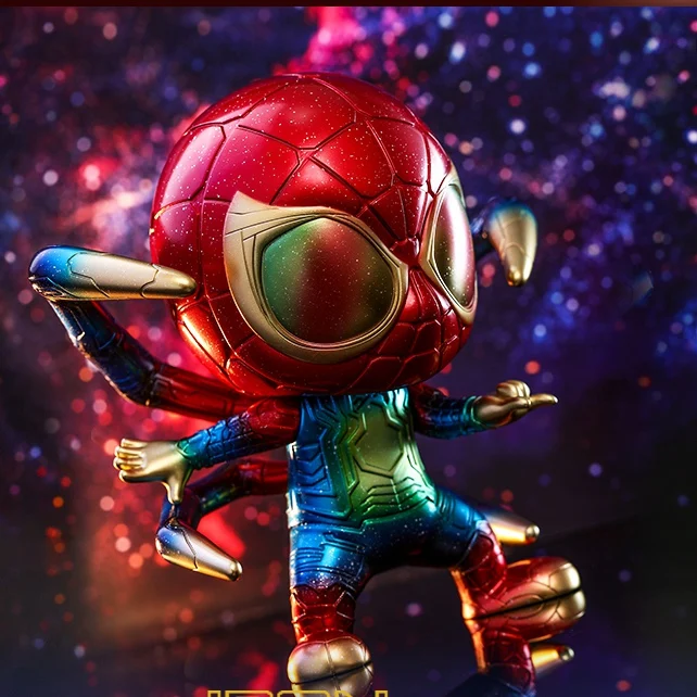 

HT Hottoys COSBABY COSB431 COSB432 COSB448 The Avengers 3 Iron Spiderman Crawling Version / Web Shooting Bobble-head Figure
