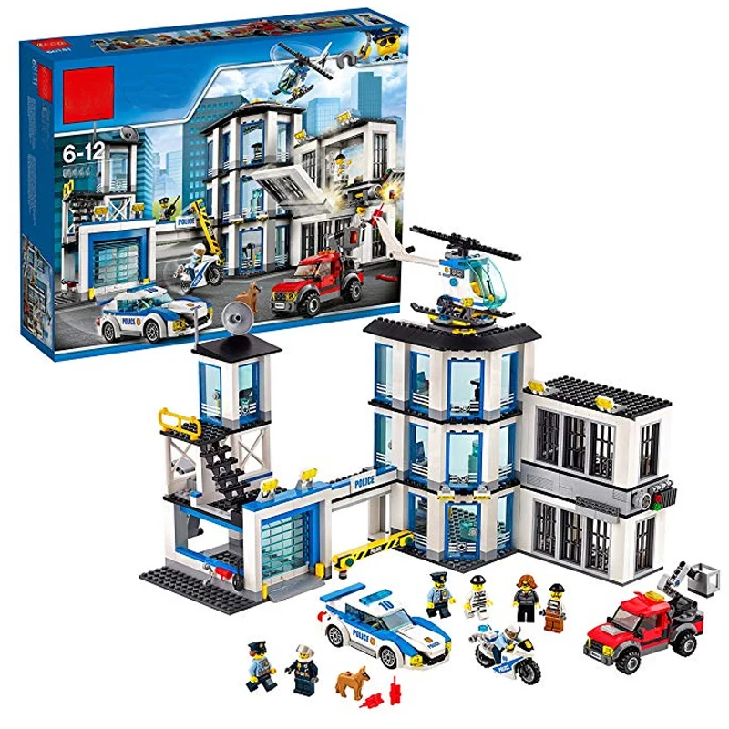 

Bela 10660 City Police Station Motorbike Helicopter Model Building Blocks Set Bricks Toys Compatible With LegoINGly City 60141