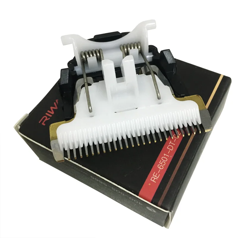 RIWA Hair Clipper Blade Titanium Ceramic Cutter Head Hair Trimmers Accessories for RE-6501/RE-6305/RE-6501T barber hair clipper blade