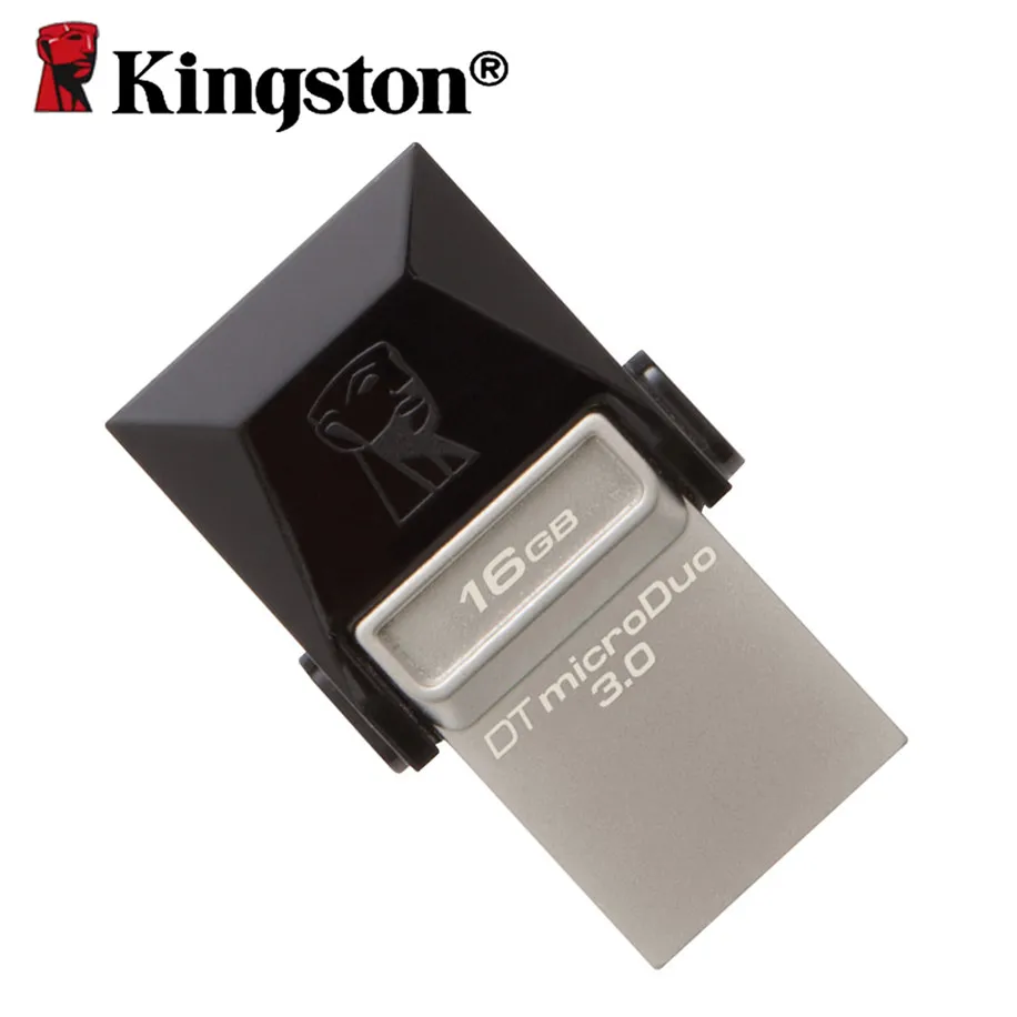 Kingston USB 3,0, флеш-накопитель, смартфон, Micro Memory, 16 ГБ, 32 ГБ, 64 ГБ, портативный накопитель, microDuo, OTG, usb флеш-накопитель, флешка