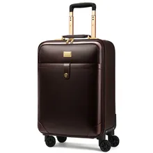Maleta de viaje de lujo con ruedas giratorias para equipaje de mujer, cubierta de carrito de 24 pulgadas para hombre, caja de 20 pulgadas, Maleta de viaje de cabina Vintage de PVC