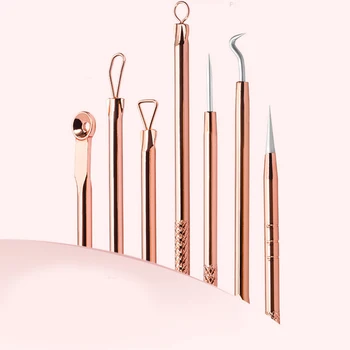 

NEW Acne Needles Set Blackhead Remover with Eyelash Clip Portable Makeup Tool