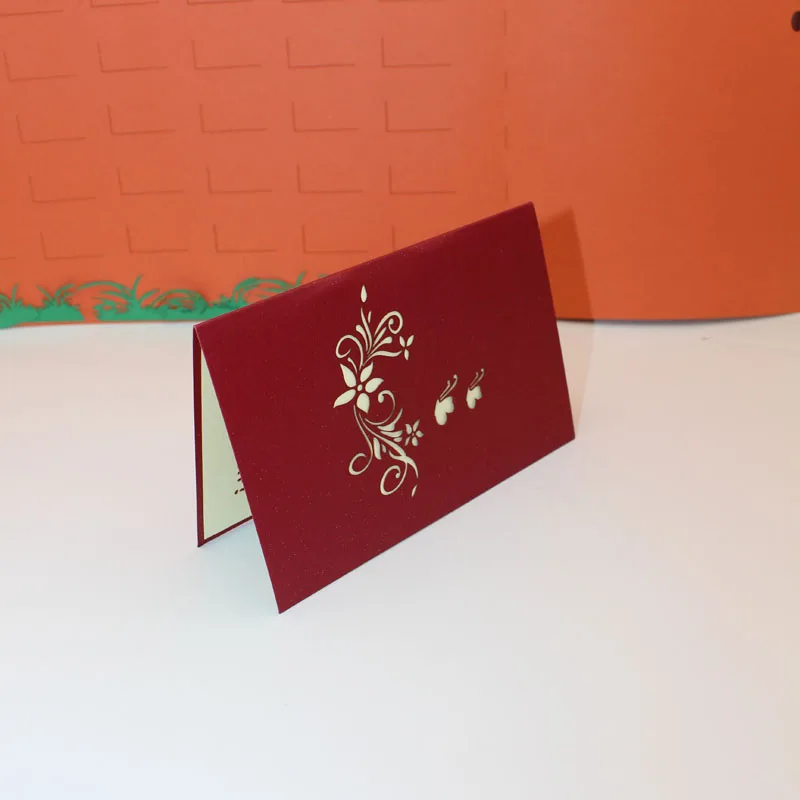 3D Happy Birthday Butterfly In Love with Flowers Paper Invitation Greeting Cards PostCard Valentine - 32842059834