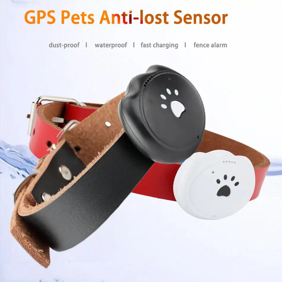 

IP67 Waterproof Dust-proof GPS Mini Pets Tracking Sensor Outdoor Security Anti-lost Alarm Detection Smart Tracker for Dog Cat