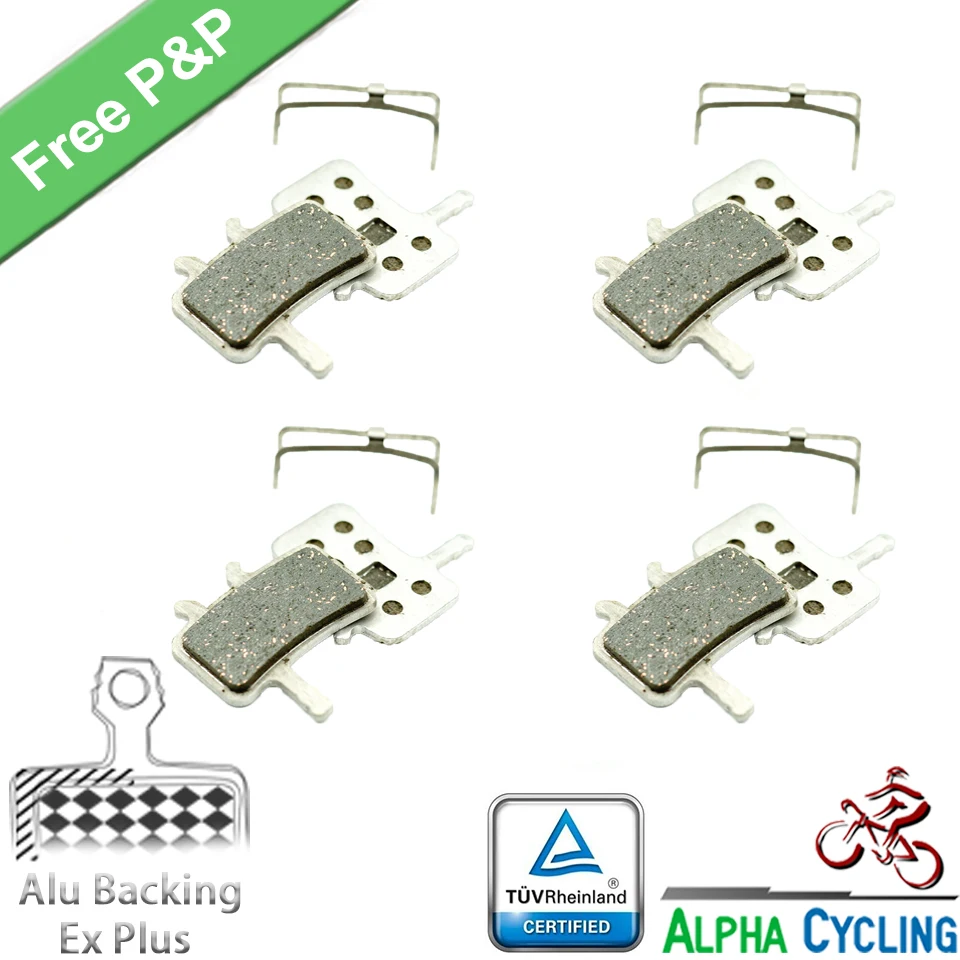 

Bicycle Disc Brake Pads for Avid BB7, All Juicy 3 5 7 Models ; Alu-Alloy Backing + Ex Plus, 2 Pairs/Order