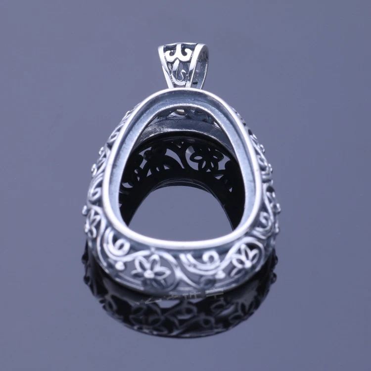 

19.5*34.5m 925 STERLING SILVER women Semi Mount Bases Blanks base blank pendant charm Setting wedding jewelry findings diy A2235