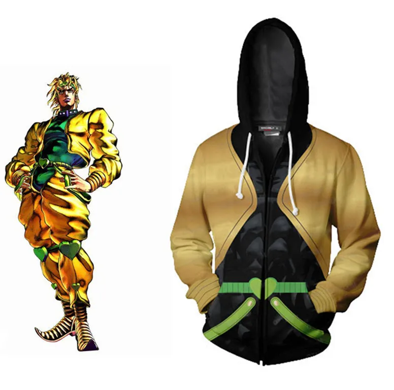 Толстовка с капюшоном и 3D принтом JOJO'S bistry ADVENTURE DIO BRANDO спортивный свитер куртка