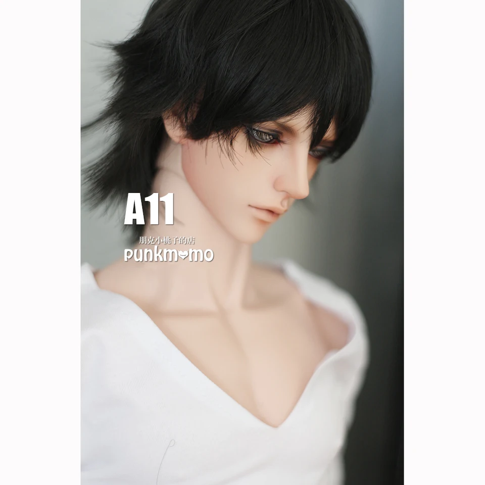 Allaosify Bjd Wig Sd As Boy Doll White Short Curly Hair 1 3 High